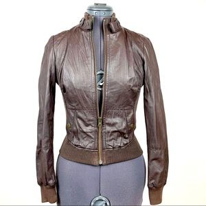 Guess Lambskin Leather Jacket